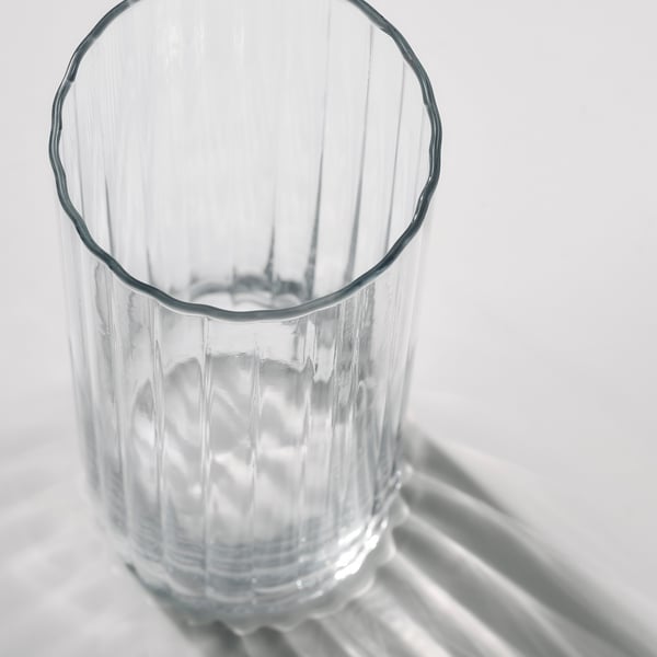 PÄRLGLADA Vase, Klarglas, 18 cm