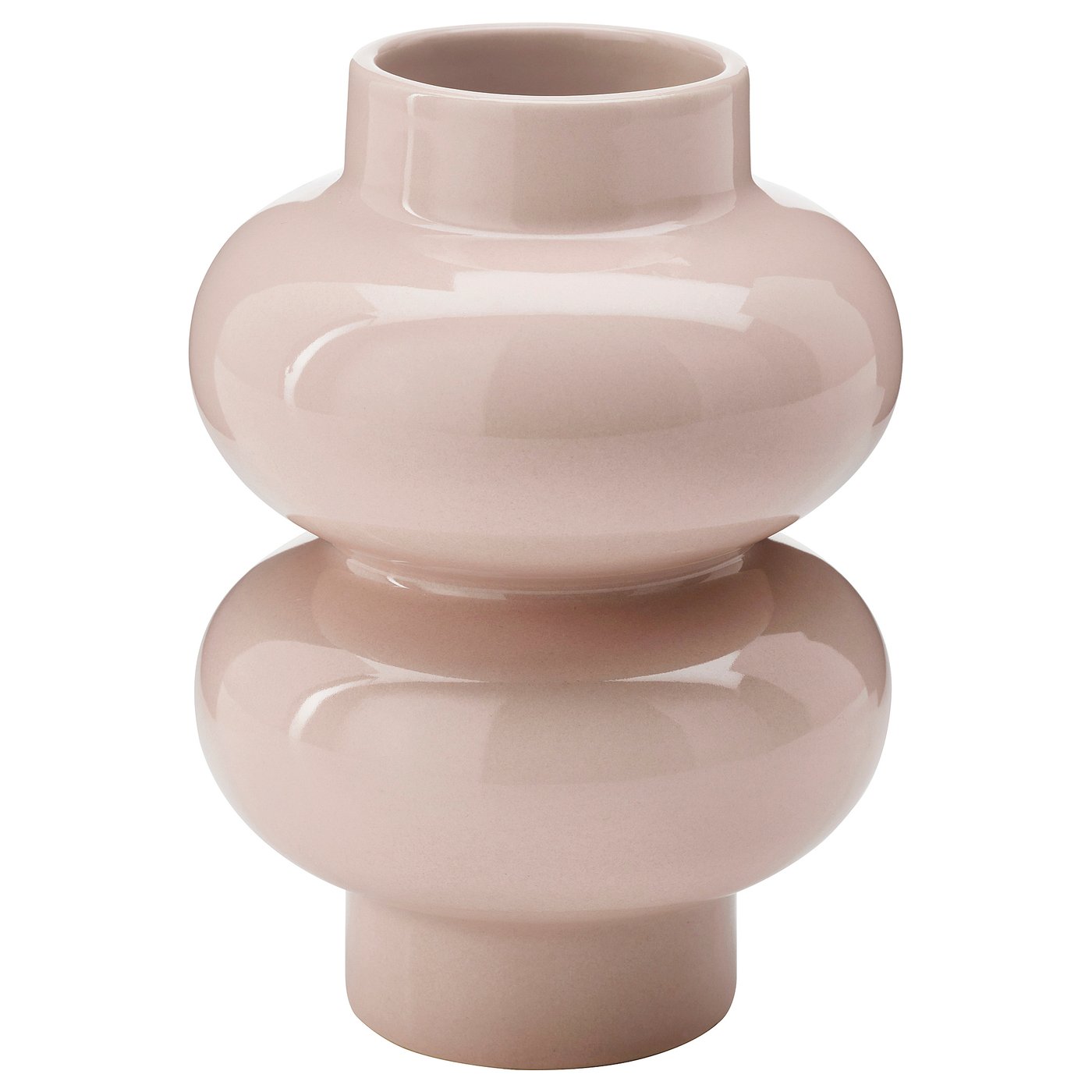 PÄRLHÄGG Vase, hellrosa, 14 cm