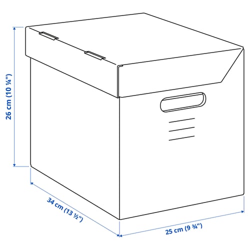 PAPPIS Box mit Deckel, braun, 25x34x26 cm