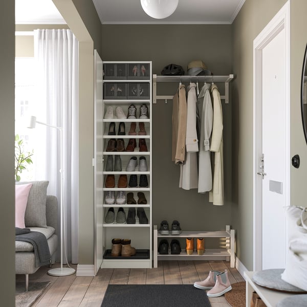 PAX / ÅHEIM Schrankkombination, weiß/Spiegelglas, 50x38x201 cm