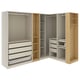 PAX Eckkleiderschrank, graubeige graubeige/Eichenachbildung, 245/180x201 cm