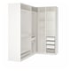 PAX Eckkleiderschrank, weiß, 211/161x236 cm