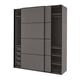 PAX / MEHAMN Kleiderschrank, dunkelgrau/doppelseitig dunkelgrau, 200x66x236 cm