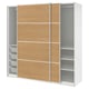 PAX / MEHAMN Kleiderschrank mit Schiebetüren, weiß weiß/doppelseitig Eichenachbildung, 200x66x201 cm