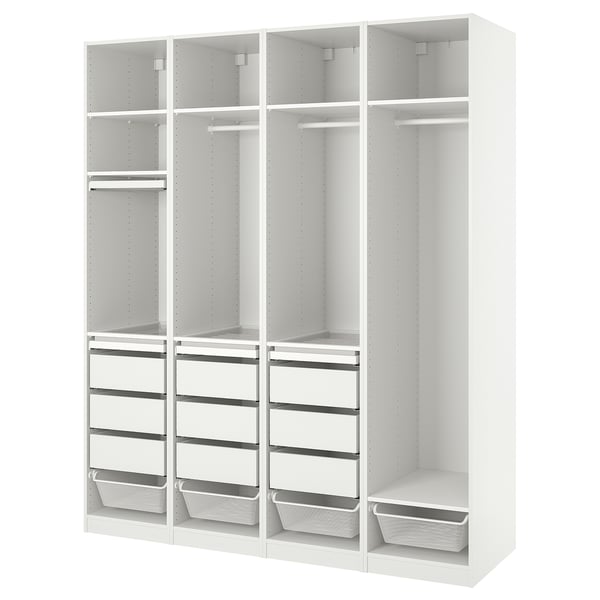 PAX Schrankkombination, weiß, 200x58x236 cm
