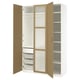 PAX / TONSTAD Schrankkombination, weiß/Eichenfurnier Glas, 150x60x236 cm