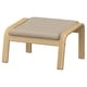 POÄNG Hocker, Eiche/Kelinge beige