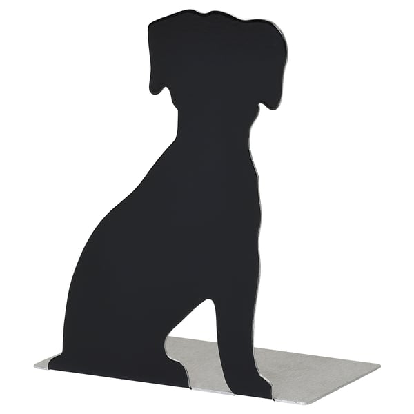 PORTVAKT Buchstütze, schwarz/Hund