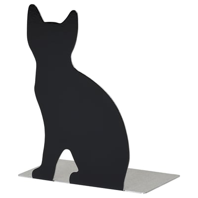 PORTVAKT Buchstütze, schwarz/Katze