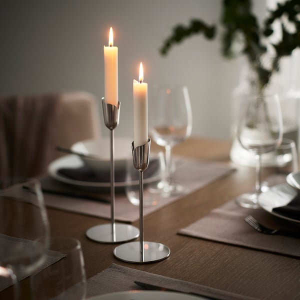 PRAKTAND Kerzenständer 2er-Set, Edelstahl