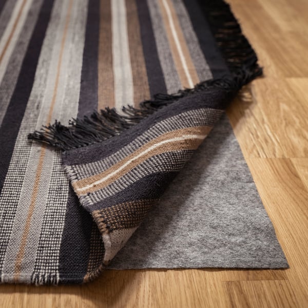 RÅVAROR Teppich flach gewebt, handgewebt schwarz/braun grau, 170x240 cm