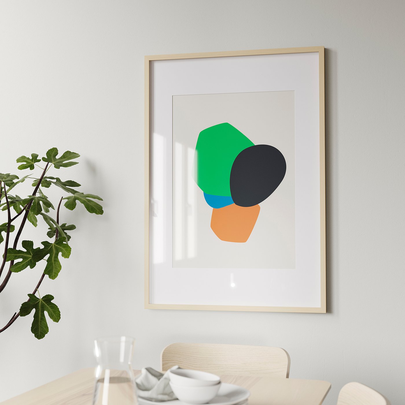 RÖDALM Rahmen, Birkenachbildung, 70x100 cm