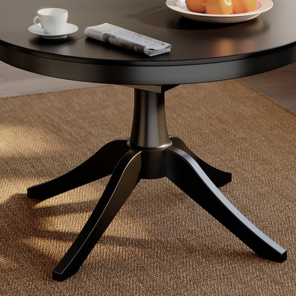 ROSENTORP Ausziehtisch, schwarz, 110/155 cm