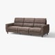 RULLERUM 3er-Sofa m 2 elekt Ruhesesseln, Tornarp dunkel graubraun