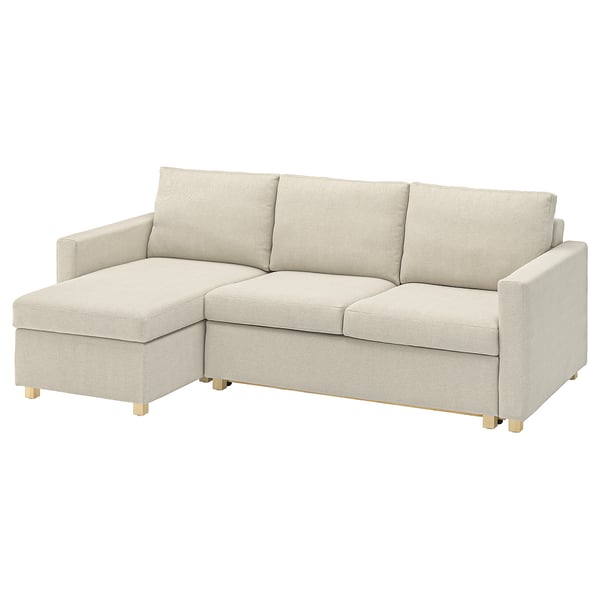 SALTSJÖBADEN 3er-Bettsofa mit Récamiere, Fridtuna hellbeige