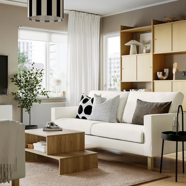 SALTSJÖBADEN 3er-Sofa, Gunnared mittelgrau