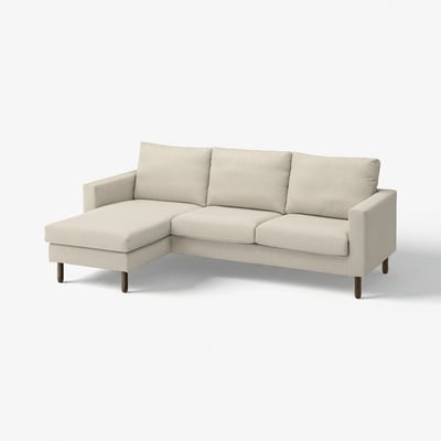 SALTSJÖBADEN 3er-Sofa mit Récamiere, Fridtuna hellbeige