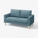 SALTSJÖBADEN Bezug 2er-Sofa, Fridtuna dunkel graublau