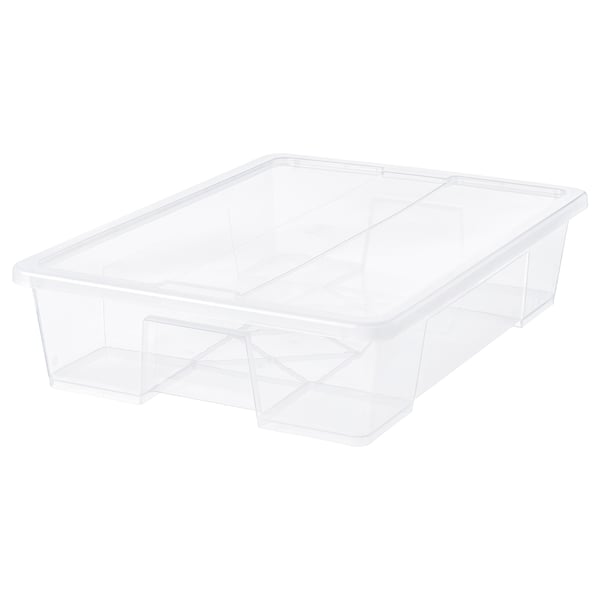 SAMLA Box mit Deckel, transparent, 79x57x18 cm/55 l