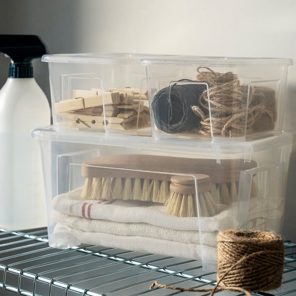 SAMLA Box mit Deckel, transparent, 14x18x10 cm/1 l