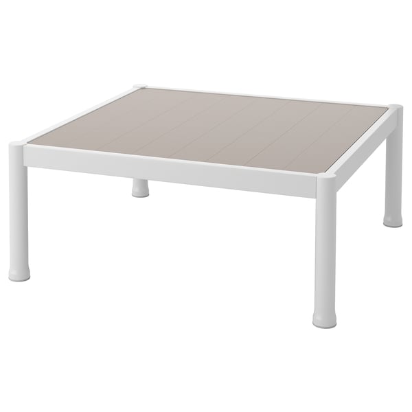 SEGERÖN Couchtisch/außen, weiß/beige, 73x73 cm