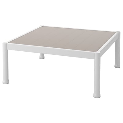 SEGERÖN Couchtisch/außen, weiß/beige, 73x73 cm