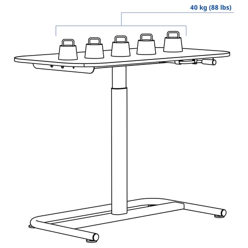 SEGRARE Schreibtisch sitz/steh, dunkelgrau, 110x60 cm