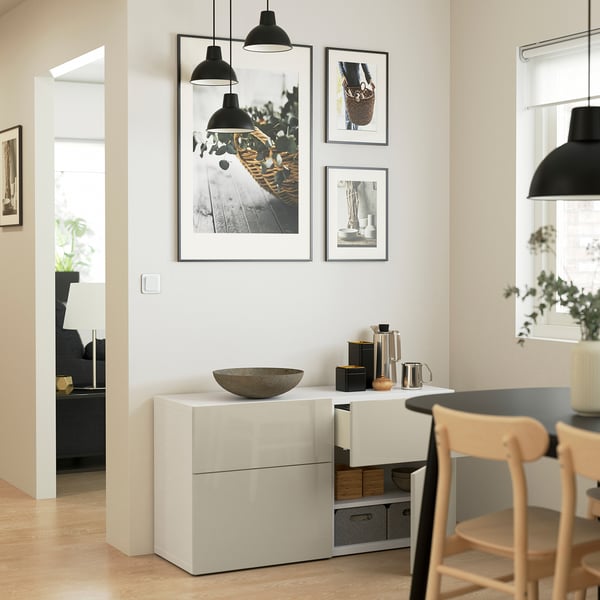 SELSVIKEN Tür/Schubladenfront, Hochglanz beige, 60x38 cm