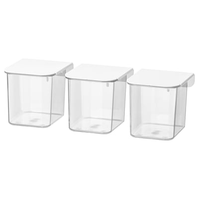 SKÅDIS Behälter mit Deckel, weiß
