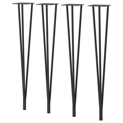 SKÅLSTA Tischbein, Haarnadel schwarzgrau