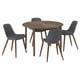 SKANSNÄS / GRÖNSTA Tisch und 4 Stühle, braun Buche/drinnen/draußen grau, 115/170 cm