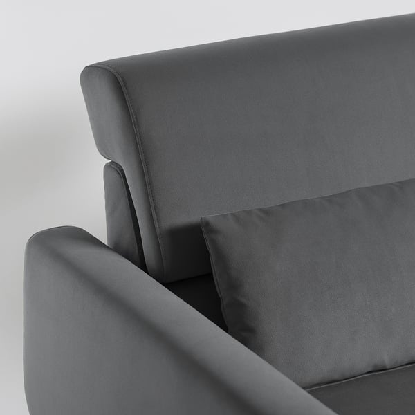 SLATORP 3er-Sofa, Hakebo dunkelgrau