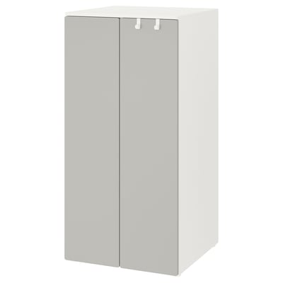 SMÅSTAD / PLATSA Kleiderschrank, weiß/grau, 60x57x123 cm