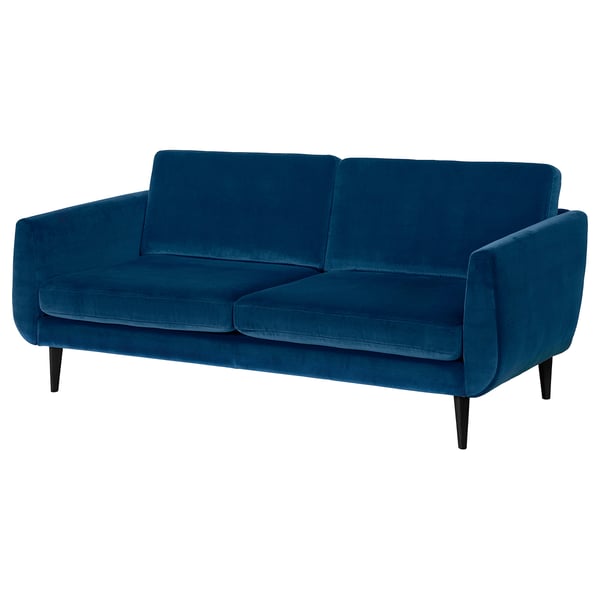 SMEDSTORP 3er-Sofa, Djuparp dunkel grünblau/schwarz