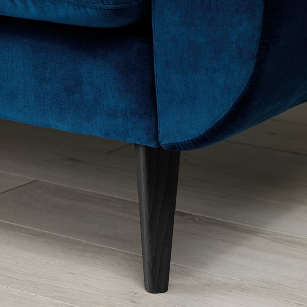 SMEDSTORP 3er-Sofa, Djuparp dunkel grünblau/schwarz