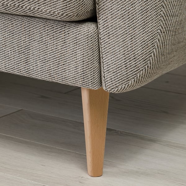 SMEDSTORP 3er-Sofa, Viarp beige/braun/Eiche