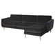 SMEDSTORP 4er-Sofa mit Récamiere, Djuparp/dunkelgrau Eiche