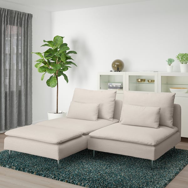SÖDERHAMN 2er-Sofa, mit Récamiere/Gunnared beige