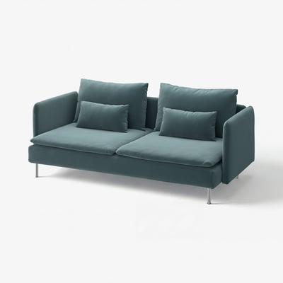 SÖDERHAMN 3er-Sofa, Alhamn dunkel graublau