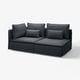 SÖDERHAMN 3er-Sofa, ohne Abschluss/Knäbäck anthrazit