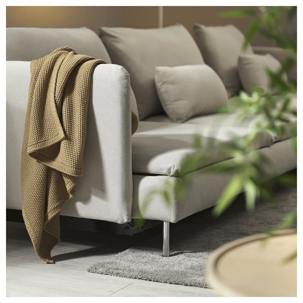 SÖDERHAMN 4er-Bettsofa, mit Récamiere/Fridtuna hellbeige