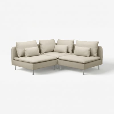 SÖDERHAMN Ecksofa 3-sitzig, Fridtuna hellbeige