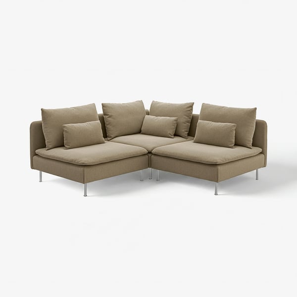 SÖDERHAMN Ecksofa 3-sitzig, Johanneshov braunbeige