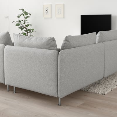 SÖDERHAMN Ecksofa 3-sitzig, Tallmyra weiß/schwarz