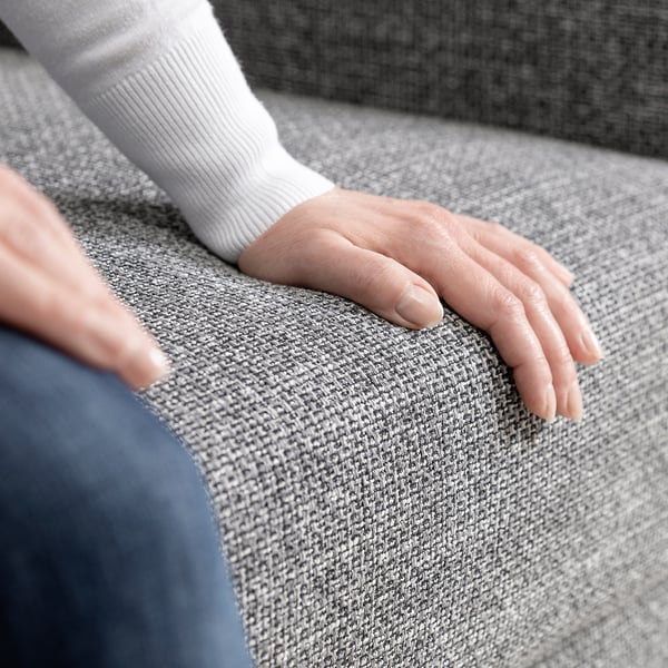 SÖRVALLEN 2er-Sofa, Lejde grau/schwarz