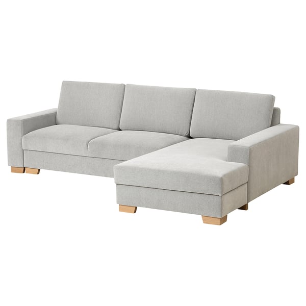 SÖRVALLEN 3er-Bettsofa mit Récamiere, rechts/Tallmyra schwarz/weiß
