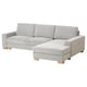 SÖRVALLEN 3er-Bettsofa mit Récamiere, rechts/Tallmyra schwarz/weiß