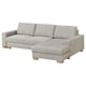 SÖRVALLEN 3er-Bettsofa mit Récamiere, rechts/Viarp beige/braun