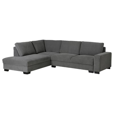 SÖRVALLEN 3er-Eckbettsofa, ohne Abschluss links/Tallmyra mittelgrau
