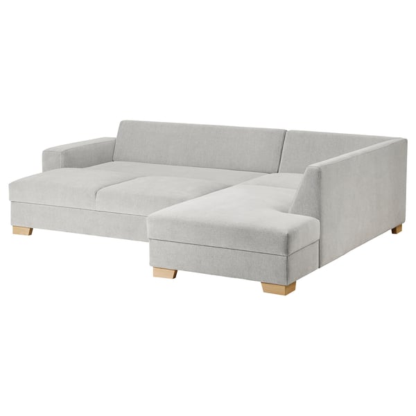 SÖRVALLEN 3er-Eckbettsofa, ohne Abschluss rechts/Tallmyra schwarz/weiß